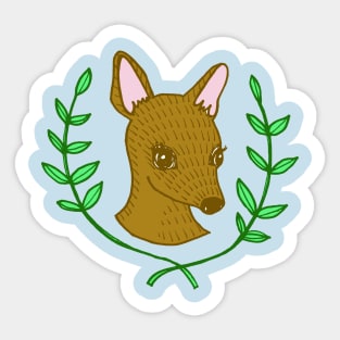 A Sweet Deer In Nature Sticker